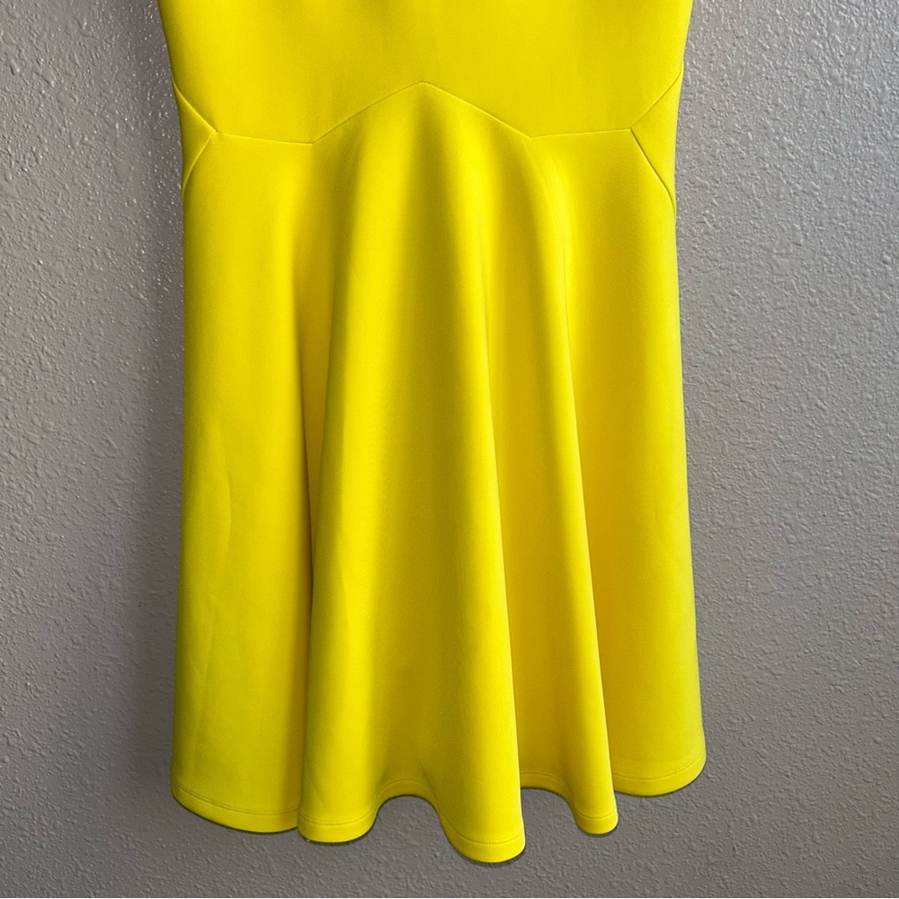 Ted Baker London Sew In Love Yellow Arwyn Panelled Sleeveless Skater‎ Dress - Picture 8 of 13